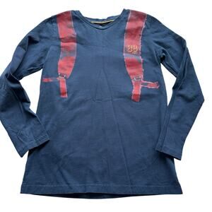 FatFace Blue Long Sleeve Graphic Tee Size 10/11